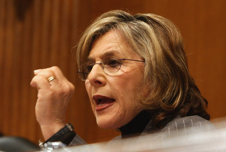 Sen. Barbara Boxer (D-CA) has introduced a revised version of the Lieberman-Warner Climate Security Act that improves incentives and rewards for low-carbon technologies. (AP/Dennis Cook)