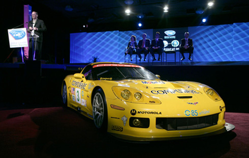 Chevrolet General Manager Ed Peper announces the Corvette Racing team will use E85 ethanol fuel in the upcoming American Le Mans Series. (Flickr/gm_blogs)