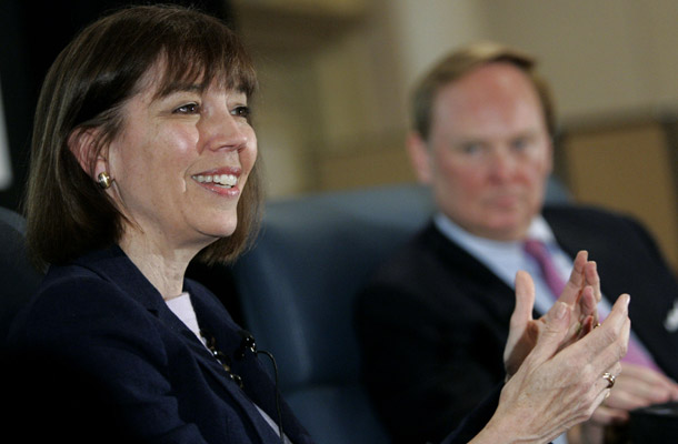 Judith Miller, above, a former <i>New York Times </i>reporter, was jailed for 85 days for refusing to reveal a source in the Valerie Plame case. Reporters and their sources need protection for the function they serve in a democracy. (AP/Jae C. Hong)