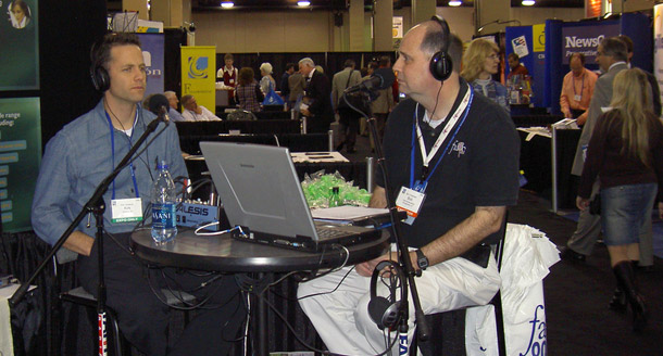 A booth at the National Religious Broadcaster's Convention earlier this year. The Evangelical Environmental Network, an advocacy organization, was initially granted a spot but later denied permission to set up a booth. (Flickr/issisvs)
