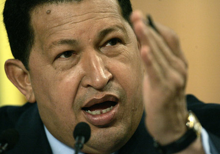To effectively deal with Latin American leaders such as Hugo Chavez (left), the United States should find ways to promote democracies that deliver benefits to the region's people, which could discredit Chavez's policies in the process. (AP/Howard Yanes)