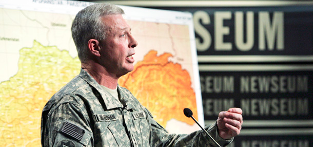 U.S. Army Gen. David McKiernan, commander of the International Security Assistance Forces in Afghanistan, has requested additional troops to address the worsening situation in Afghanistan. (AP/Haraz N. Ghanbari)