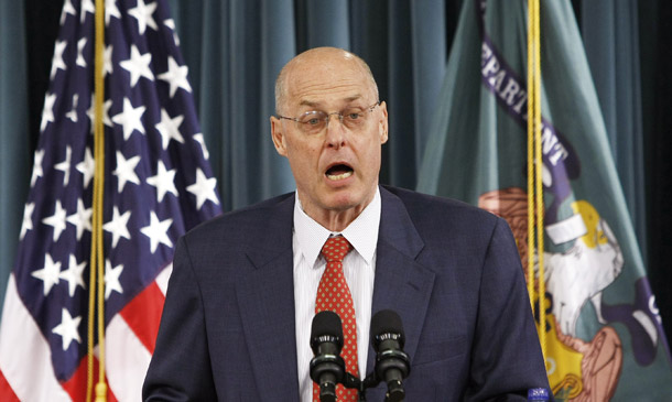 Treasury Secretary Henry Paulson stated yesterday he will not purchase mortgage-related assets under the Troubled Asset Relief Program, which is ironically the premise behind granting the program's money in the first place. (AP/Gerald Herbert)