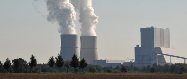 The Schwarze Pumpe coal power plant in eastern Germany is the world's first coal-fired power plant to capture and store its own carbon dioxide emissions, a pilot project that began running in September 2008. (AP/Matthias Reitschel)