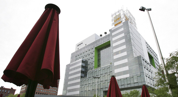 The Genzyme Center, which houses the biotechnology company of the same name, has won two American Institute of Architecture awards for sustainable design and achieved gold-level certification under the U.S. Green Building Council. U.S. green building is making progress, but innovation and automation are lacking. (AP/Michael Dwyer)