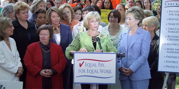 Lilly Ledbetter speaks at the Rally for Pay Equity on July 17, 2008, in Washington, DC. (Leadership Conference on Civil Rights)