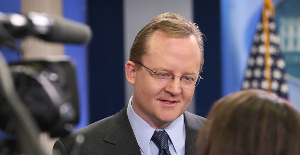 White House Press Secretary Robert Gibbs speaks to reporters in the White House press room on January 29, 2009 about the passing of President Obama's stimulus plan by the House yesterday. The plan requires regular, public reports and disclosure of detailed data on investments made and progress achieved. (AP/Ron Edmonds)