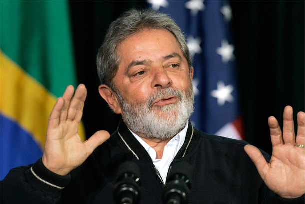A new CAP report presents two perspectives on dealing with partnership and rivalry between the United States and Brazil. Above, Brazilian President Luiz Inácio Lula da Silva. (AP/Charles Dharapak)