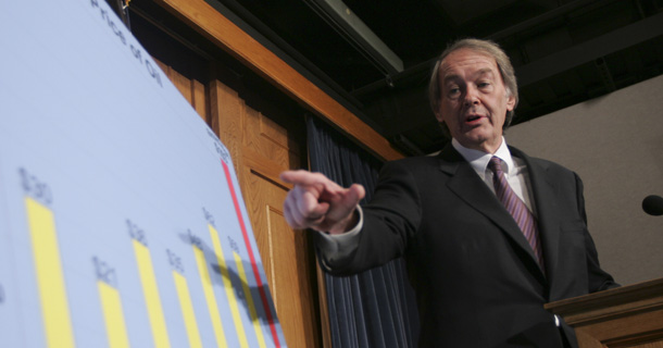 Legislation introduced by Rep. Ed Markey (D-MA), above, would establish a national energy efficiency resource standard that would reduce electricity demand, save businesses and households money, and reduce greenhouse gas emissions. (AP/Lawrence Jackson)