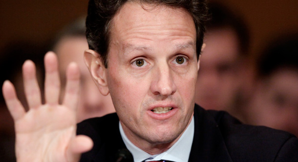 Treasury Secretary Timothy Geithner testifies on Capitol Hill last month. (AP/J. Scott Applewhite)