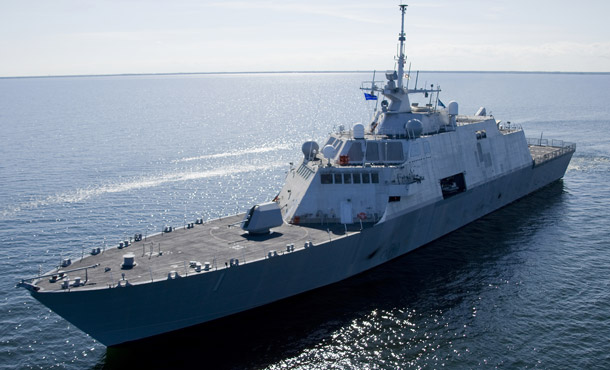Secretary of Defense Robert Gates's proposed budget includes increases for the Littoral Combat Ship, above, which is a key capability for presence, stability, and counterinsurgency operations in coastal regions. (AP/Lockheed-Martin via U.S. Navy)