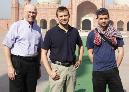 Lawrence Korb, Brian Katulis, and Colin Cookman in Lahore, Pakistan. (CAP/Colin Cookman)