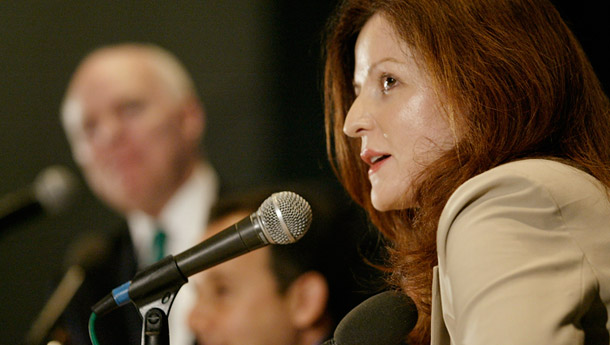 New York Times columnist Maureen Dowd lifted text in a recent column from the blog Talking Points Memo. The mainstream media is increasingly taking cues from the blogosphere. (AP/Brian Kersey)