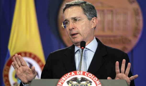 Colombia President Álvaro Uribe, who continues to enjoy widespread support due to the important security gains achieved during his presidency, may seek a third term. The Obama administration must focus on helping Colombia achieve consolidation of its security gains by promoting social and economic development. (AP/Fernando Vergara)