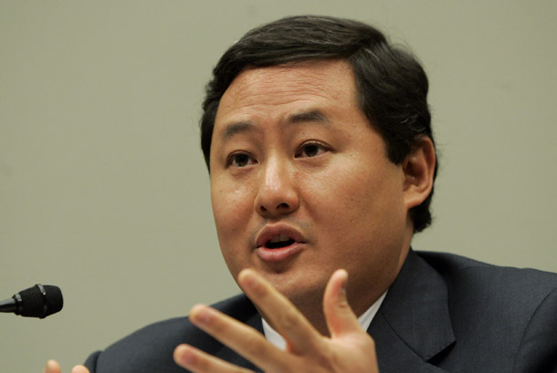 John Yoo testifies on Capitol Hill in Washington last year. Yoo, former Vice President Dick Cheney, and federal appeals court judge Jay Bybee continue to defend interrogation tactics used by the Bush administration, saying they were not torture. (AP/Susan Walsh)