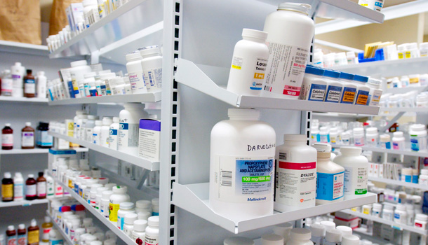 Bottles of drugs fill shelves at the storeroom of Kohll's Pharmacy & Homecare in Omaha, Nebraska. (AP/Nati Harnik)