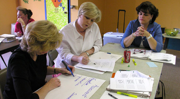 Teachers participate in an assessment exercise. (Flickr/Old Shoe Woman)