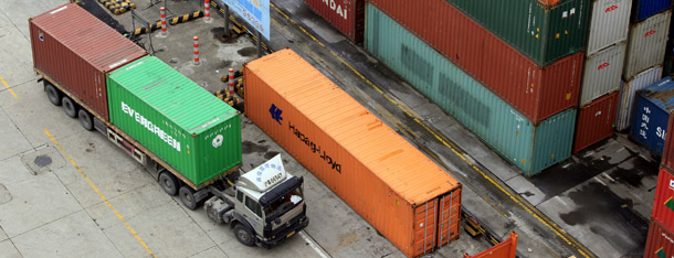 Piles of containers at Waigaoqiao Container Port are seen in Shanghai, China.The Obama administration has an opportunity to offer a new vision for trade as a vehicle for progress that strengthens the middle class both at home and abroad—the backbone for a strong America in a vibrant global economy. (AP/Eugene Hoshiko)
