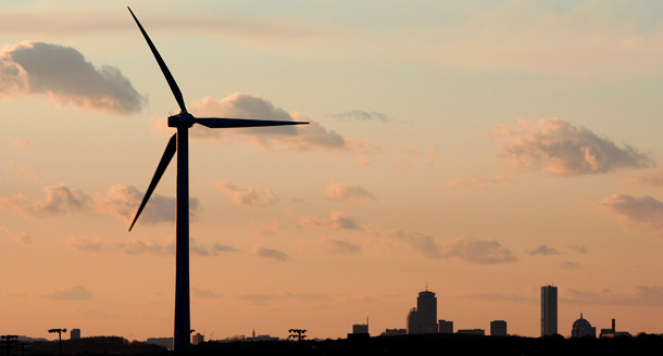 A windfarm in Hull, Massachusetts. (AP/Stephan Savoia)