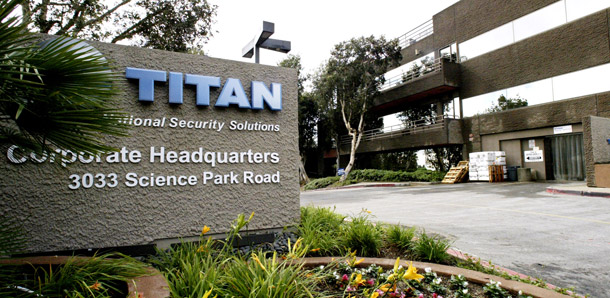 Defense contractor Titan Corporation is seen in San Diego, CA. Reforming federal contracting to promote higher labor standards and improve accountability would not only be the right thing to do for workers and taxpayers, but is also doable within the existing contracting framework. (AP/Lenny Ignelzi)