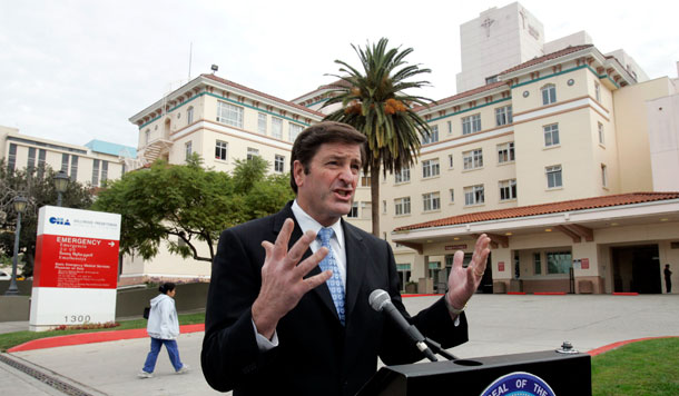 On December 19, 2005, then-California Insurance Commissioner John Garamendi announced his approval of the proposed $9.2 billion union of UnitedHealth Group Inc. and PacifiCare Health Systems Inc. Two years later, UnitedHealth Group collected $69 billion in premiums and $6 billion for other fees and services but paid only $55 billion in medical bills. (AP/Nick Ut)