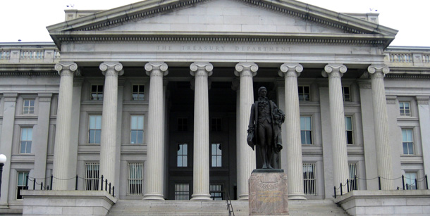 The Treasury Department building in Washington, DC. (Flickr/WallyG)