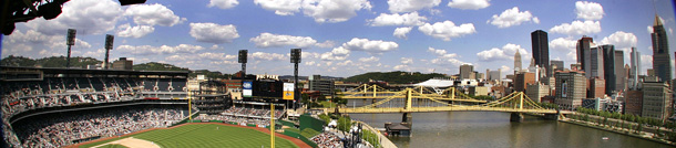 Pittsburgh, where the G-20 will meet this week, is seen across the Allegheney river. (AP/Gene J. Puskar)