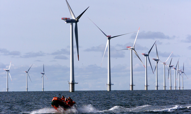 A Green Bank would help provide funding for clean-energy projects like this offshore wind farm. (AP/Heribert Proepper)