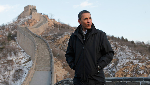 U.S. President Barack Obama tours the Great Wall in Badaling, China on Wednesday, November 18.
<br /> (AP/Pablo Martinez Monsivais)
