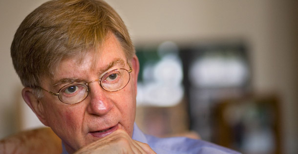 George Will, above, is the only columnist who continues to quote articles on global cooling from the 1970s to bolster his argument against global warming. He has been rebutted by his own newsroom on these claims. (AP/J. Scott Applewhite)