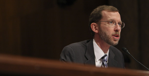 Congressional Budget Office Director Douglas Elmendorf testifies on Capitol Hill last year. CBO projections released today strongly suggest that Congress needs to take further action to boost the economy and get the country back on a sustainable fiscal path. (AP/Pablo Martinez)