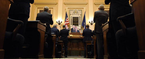 Virginia Gov. Bob McDonnell delivers his State of the Commonwealth Address before a joint session of the Virginia General Assembly in the House chambers at the Capitol in Richmond, VA, January 18, 2010. Greater clarity about what government is trying to achieve leads agencies and those who work in them to focus much more on doing what works to accomplish those goals. (AP/Scott K. Brown)