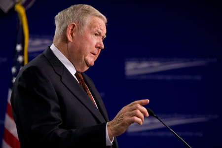 Rep. John Murtha (D-PA) speaks at a Center for American Progress Action Fund event in 2008 on the war in Iraq. (CAP)