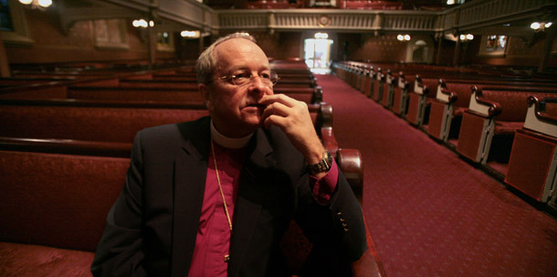 Bishop Gene Robinson, above, joins CAP today as a visitng Senior Fellow. (AP/Bebeto Matthews)