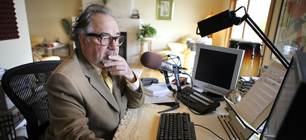 Talk radio hosts such as Michael Savage (above), Rush Limbaugh, Neil Boortz, and G. Gordon Liddy have 48 million listeners altogether, which is more than twice the collective audience for the three TV network evening news shows combined. (AP/John Storey)