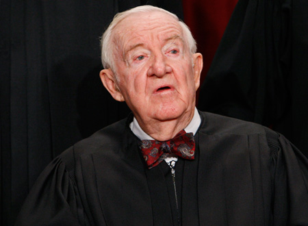 Supreme Court Justice John Paul Stevens announced that he would retire this summer. It’s a testament to how conservative the Supreme Court has become that Stevens is considered a liberal justice; President Obama should seize this opportunity to rebalance the rightward trend. (AP/Charles Dharapak)