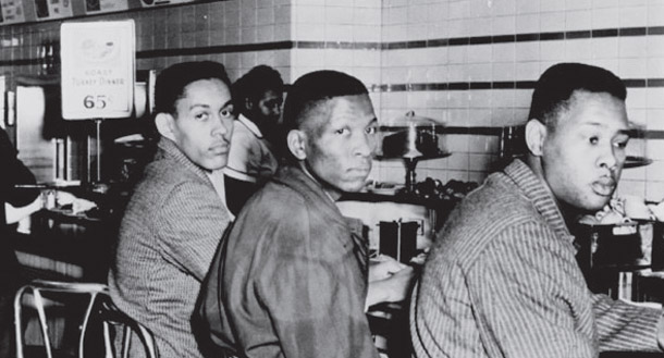 Students from North Carolina A&T College stage a sit-down strike after being refused service at a luncheon counter in February 1960. The seeds of the great civil rights triumphs of the 20th century came from within progressivism itself. (Library of Congress)