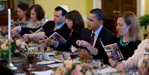 President Obama holds a Passover seder at the White House. Passover observations will be finished next week, but an important issue—comprehensive immigration reform—remains unfinished in our nation. (AP/Pete Souza)
