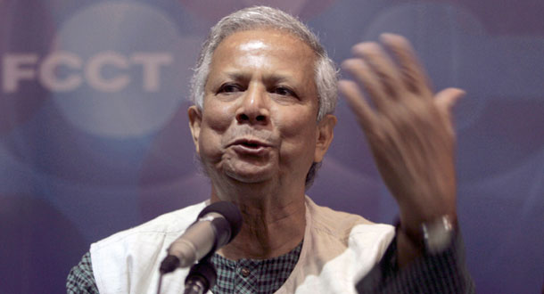 Nobel Peace laureate Muhammad Yunus gestures as he speaks at the Foreign Correspondents Club in Bangkok, Thailand. Yunus offers a good testimony in the way he has helped lower-income families in Bangladesh to use credit responsibly, thus becoming a powerful tool to better their lives. (AP/Apichart Weerawong)