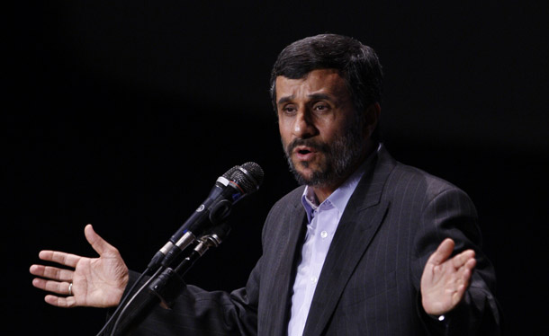 Iranian President Mahmoud Ahmadinejad speaks in a ceremony marking Iran's National Day of Nuclear Technology in Tehran, Iran on April 9, 2010. An Iranian bomb may not necessarily unleash a wave of nuclear proliferation in the region, but the United States should examine different scenarios for why Iran's neighbors might seek weapons. (AP/Vahid Salemi)