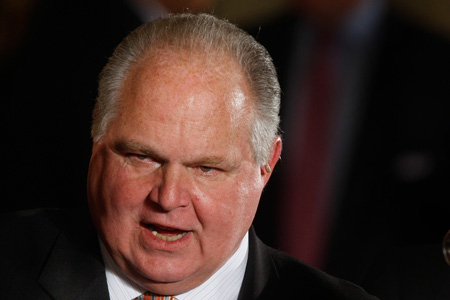 Zev Chafets new book provides a comically skewed look at Rush Limbaugh and a cautionary tale to journalists gone astray, writes Eric Alterman. (AP/Ron Edmonds)