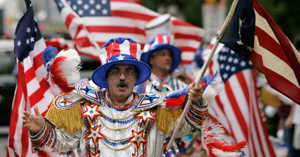 Marcher in an Independence Day parade in Philadelphia. (AP/Matt Rourke)