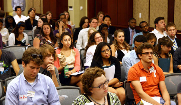 Millennials, like those shown here at a Campus Progress event, just don't care about race the same way that older generations do. (Campus Progress)