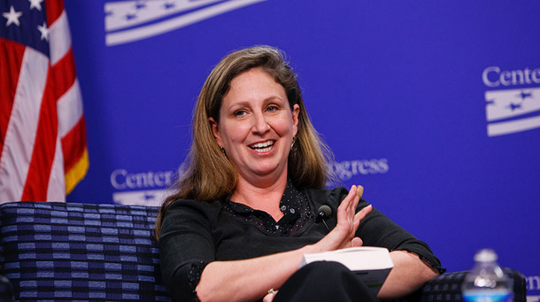 Dahlia Lithwick (pictured at a CAP event in April) spoke at the Progressivism on Tap series Wednesday on Elena Kagan's nomination and other issues affecting the Supreme Court. (Center for American Progress)