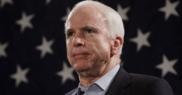 Sen. John McCain (R-AZ) voted to kill the Disclose Act, a bill that intended to uphold the senator's greatest legislative legacy, the McCain-Feingold Act. (AP/Ross D. Franklin)