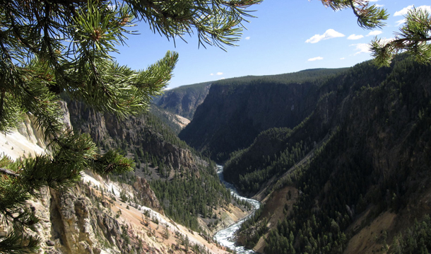 The Grand Canyon, shown above, is a popular tourist stop at Yellowstone National Park, which offers stunning views of the 20-mile-long chasm. The America's Great Outdoors Initiative aims to help Americans reconnect with and protect our natural resources. (AP/Beth Harpaz)