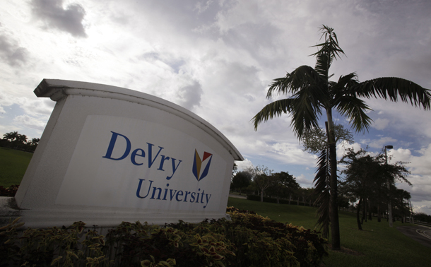DeVry University has more than 90 campuses nationwide, including the Miramar, FL, campus shown above. Many people have expressed concerns, however, that for-profit schools like DeVry aren't providing students the best bang for their buck. (AP/J Pat Carter)