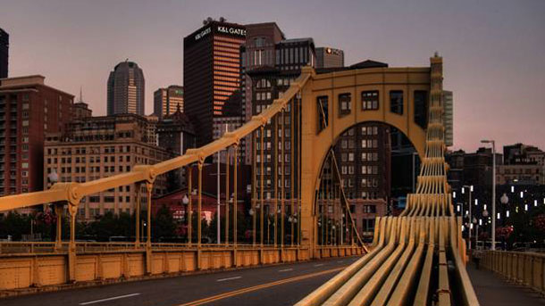 Older industrial areas such as Pittsburgh (pictured here), Cleveland, Akron, and Youngstown are places with substantial infrastructure and a proud industrial heritage that are struggling to redefine themselves in the global economy. Entrepreneurship and innovation are the most viable strategies for the economic future of the region. (Flickr/Ecstaticist)