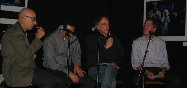 Steve Kest, center left, former executive director of ACORN and Senior Fellow at CAP, John Atlas, center right, and Senior Fellows Ruy Teixeira, left, and John Halpin, right, talk about ACORN and community organizing at Progressivism on Tap. (Center for American Progress)