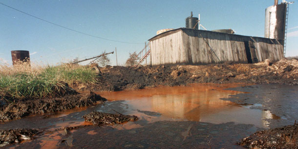 Reusing worn-out farmland for renewable energy generation is one aspect of a growing movement to build wind, solar and other renewable projects on lands that are already disturbed or have been polluted, like this farm in Illinois. (AP/Mark Cowan)